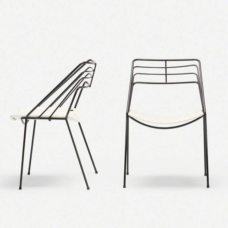 Mathieu Matégot, ‘Kyoto chairs, pair’, 1954, Design/Decorative Art, Enameled steel, Rago/Wright/LAMA