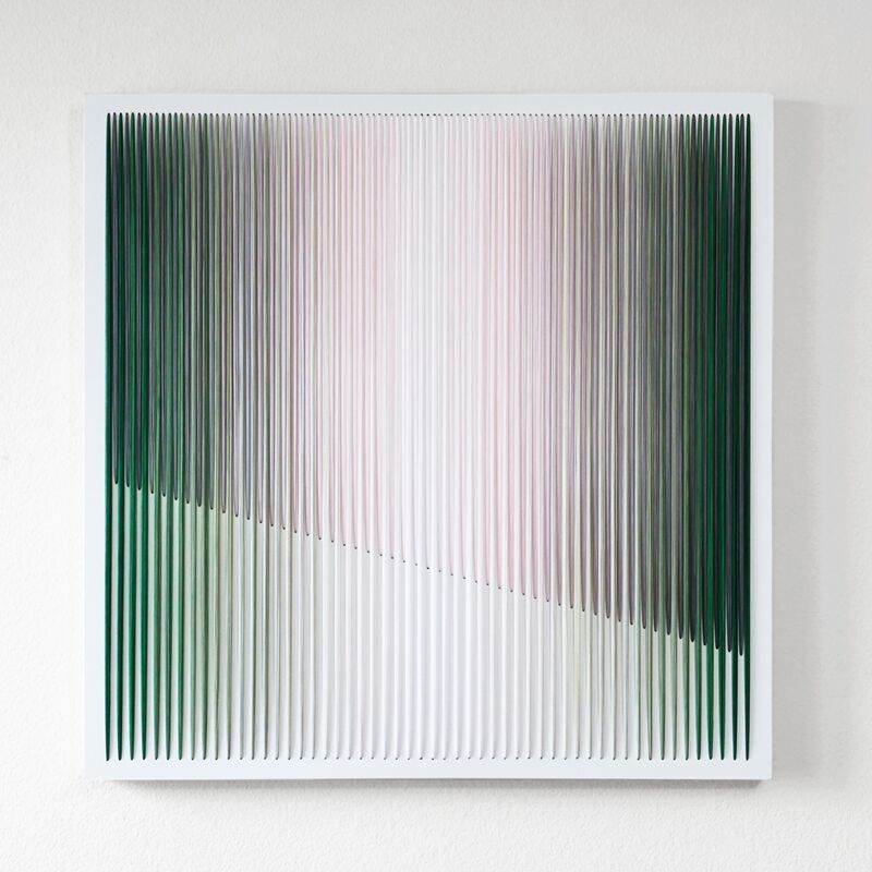 Bumin Kim, ‘Winter Forest’, 2019, Painting, Thread and acrylic on wood panel, Ro2 Art