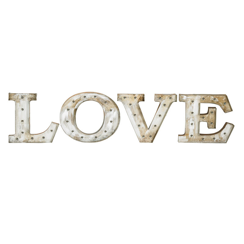 Contemporary, ‘Illuminated "LOVE" sign’, Design/Decorative Art, Enameled and oxidized tin, Rago/Wright/LAMA