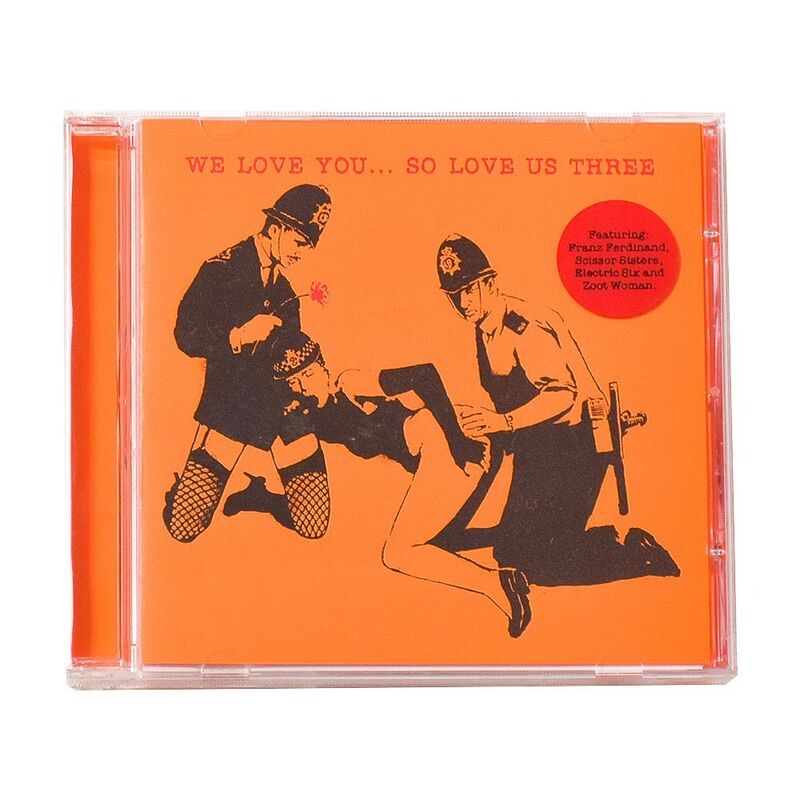 Banksy, ‘WE LOVE YOU SO LOVE US THREE (CD)’, 2004, Ephemera or Merchandise, Artwork printed on cd cover insert front and back cover insert as well., Silverback Gallery