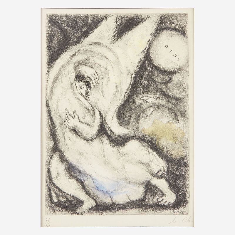 Marc Chagall, ‘Promesse à Jérusalem from La Bible’, 1958, Print, Etching with hand-coloring on Arches, Freeman's