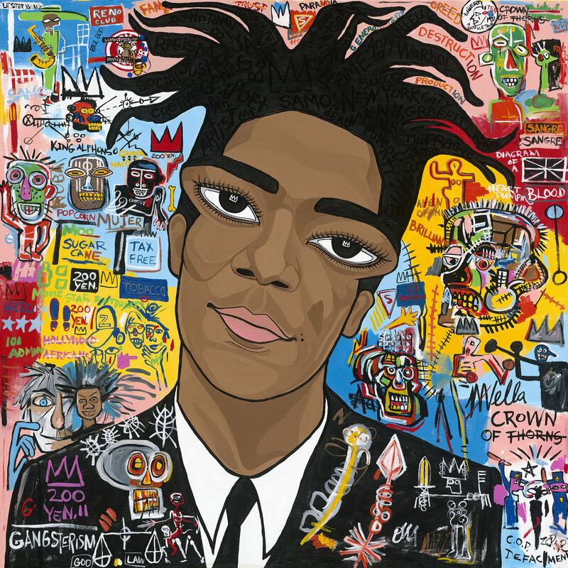 Michelle Vella, ‘Jean Michel Basquiat “King”’, 2019, Painting, Acrylic on canvas, Michelle Vella