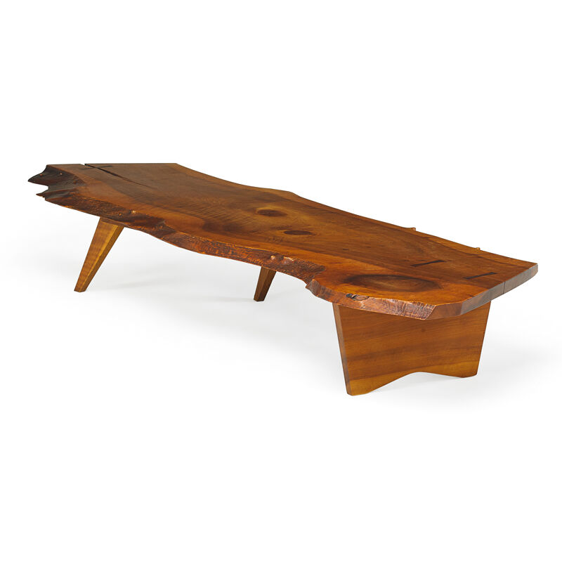 George Nakashima, ‘Fine Slab coffee table, New Hope, PA’, 1961/62, Design/Decorative Art, Figured English walnut, rosewood, Rago/Wright/LAMA