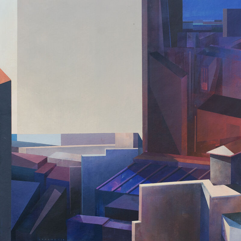 Chazme, ‘Across the Rooftops’, 2019, Painting, Acrylics on canvas, Mirus Gallery