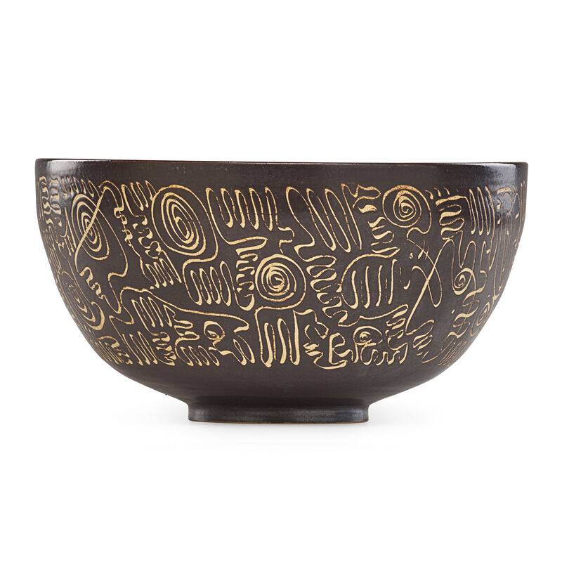 Edwin Scheier, ‘Large and early bowl with abstract design’, Design/Decorative Art, Glazed earthenware, Rago/Wright/LAMA