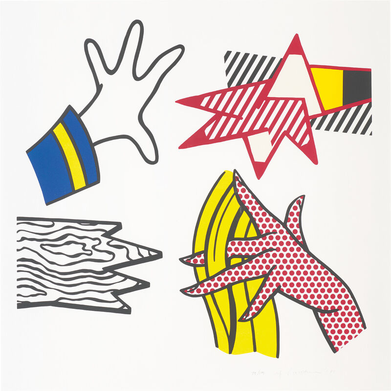 Roy Lichtenstein, ‘Study of Hands (C. 191)’, 1981, Print, Lithograph and screenprint in colours, on BFK Rives paper, with full margins., Phillips