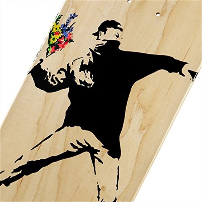 Banksy, ‘Flower Bomber Skate Deck’, 2016, Sculpture, Screenprint on wood skate deck, Alpha 137 Gallery Gallery Auction