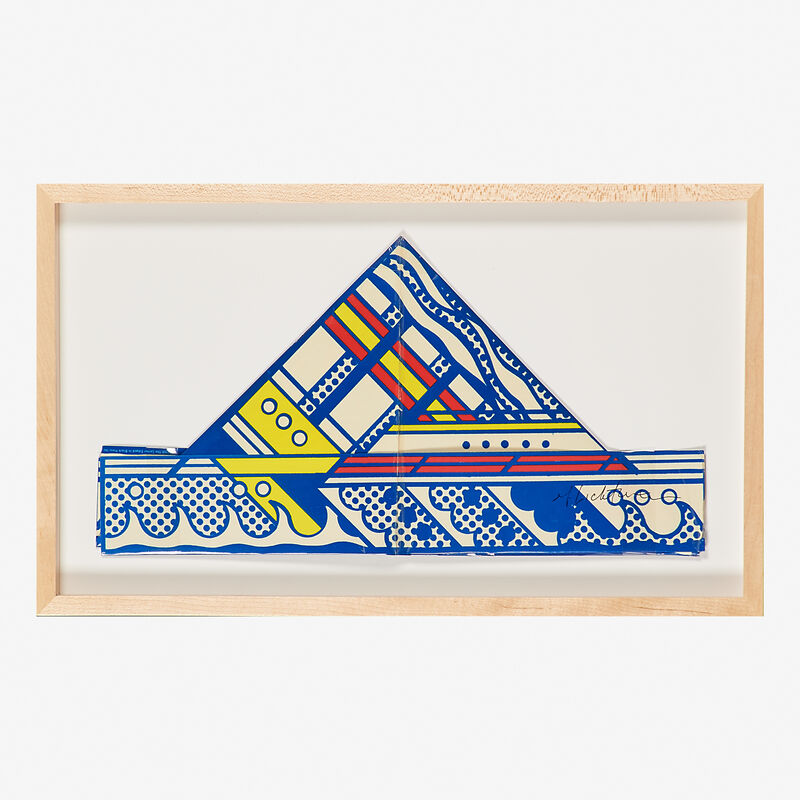Roy Lichtenstein, ‘Folded Hat, from S.M.S. No. 4’, 1968, Print, Offset lithograph on plastic sheet, sandwiched in plastic (framed), Rago/Wright/LAMA