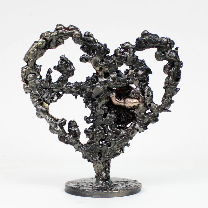 Philippe Buil, ‘Heart to heart 2-22’, 2022, Sculpture, Steel, bronze, brass, Galerie Art Pluriel Rive Droite
