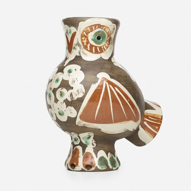 Pablo Picasso, ‘Chouette vase’, 1968, Textile Arts, Glazed and engraved earthenware with engobe decoration and black patina, Rago/Wright/LAMA
