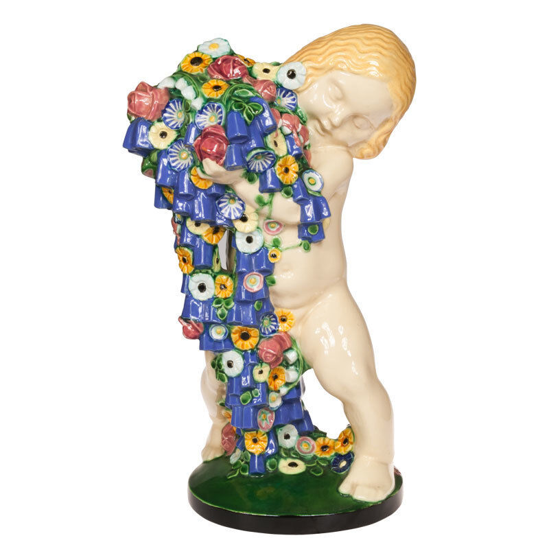 Michael Powolny, ‘Michael Powolny Four Seasons Putto “Spring” Gmundner Keramik 1923-32 ’, 1923-1932, Sculpture, Kunsthandel Kolhammer