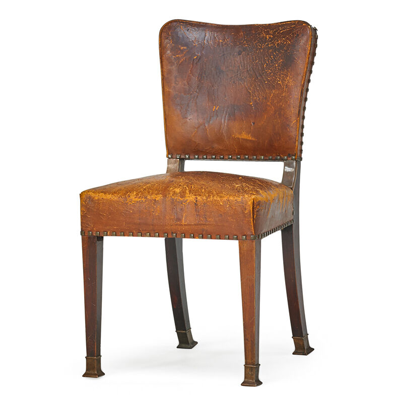 Adolf Loos, ‘Chair, Austria’, ca. 1900, Design/Decorative Art, Walnut, Brass, Leather, Rago/Wright/LAMA