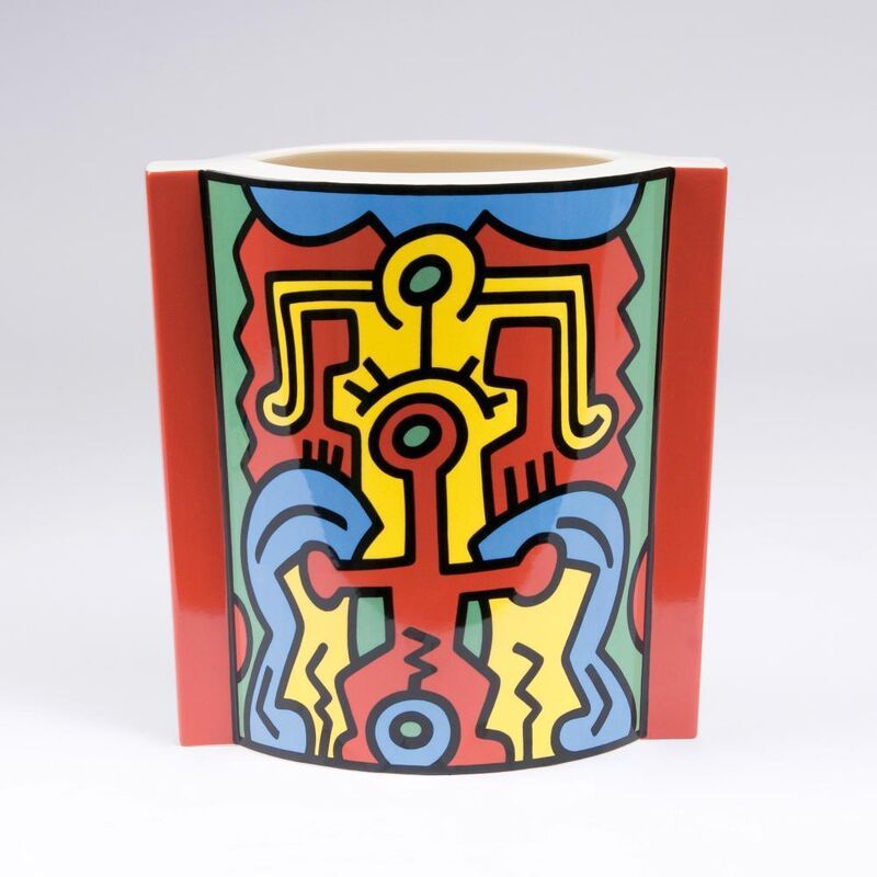 Keith Haring, ‘Sculptural Vase No. 2 "Spirit of Art - Series SoHo"’, 1992, Design/Decorative Art, Porcelain vase, Samhart Gallery
