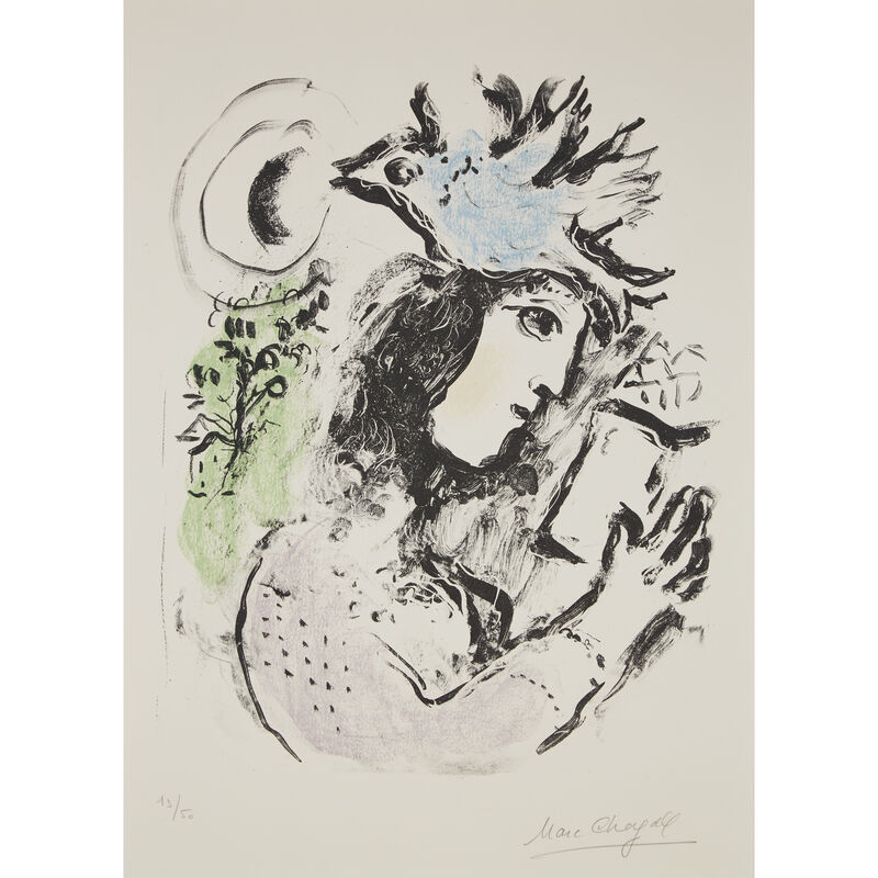 Marc Chagall, ‘The Poetess’, 1972, Print, Color lithograph on wove paper, Freeman's