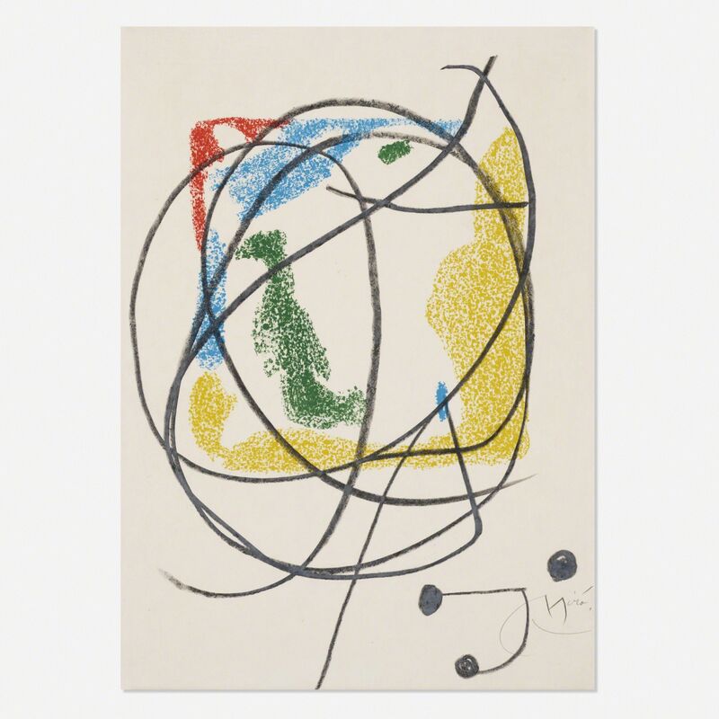 Joan Miró, ‘Les Essencies de la Terra (one plate)’, 1968, Print, Wax crayon over color lithograph on Japon nacre paper, Rago/Wright/LAMA