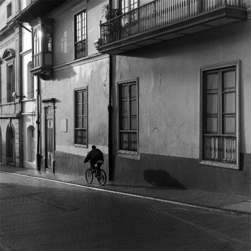 Mario Algaze, ‘La Sombra del Ciclista, Bogota, Colombia’, 2002, Photography, Gelatin silver print, PDNB Gallery