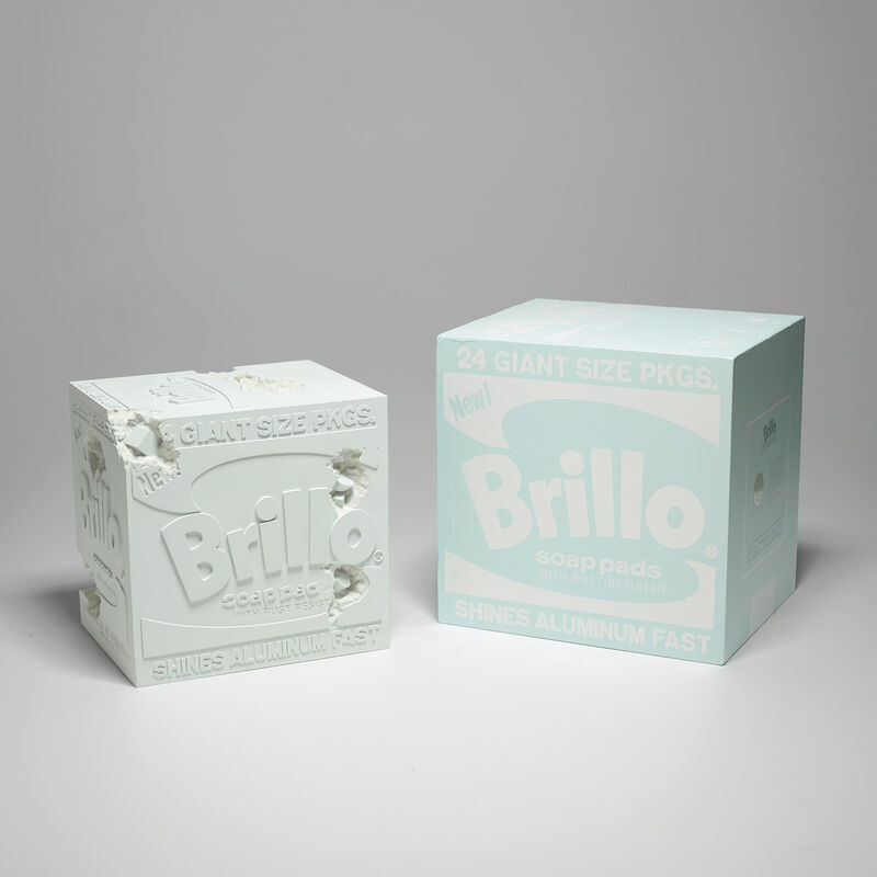 Daniel Arsham, ‘Eroded Brillo Box (Blue)’, 2020, Sculpture, Cast resin multiple, contained in the original foam-lined blue presentation box., Phillips