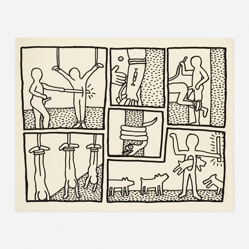 Keith Haring, ‘Untitled (from Blueprint Drawings)’, 1990, Print, Screenprint on Arches Cover paper, Rago/Wright/LAMA