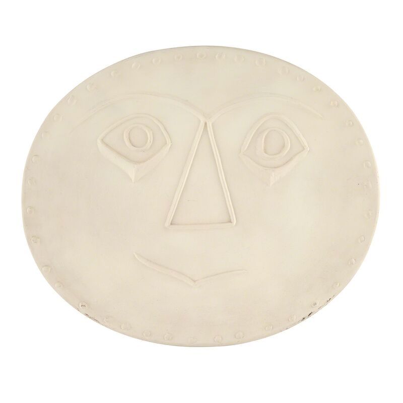 Pablo Picasso, ‘VISAGE GÉOMÉTRIQUE (A.R. 356)’, 1956, Design/Decorative Art, White ceramic plate, Doyle