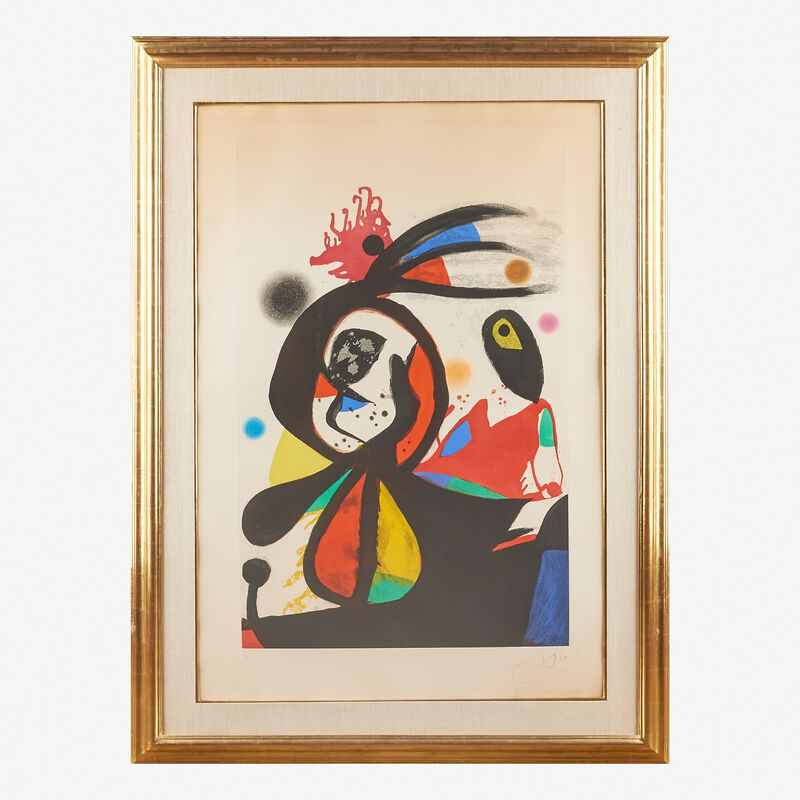 Joan Miró, ‘L’Aigrette Rouge’, 1976, Print, Carborundum etching and aquatint in colors on Arches (framed), Rago/Wright/LAMA