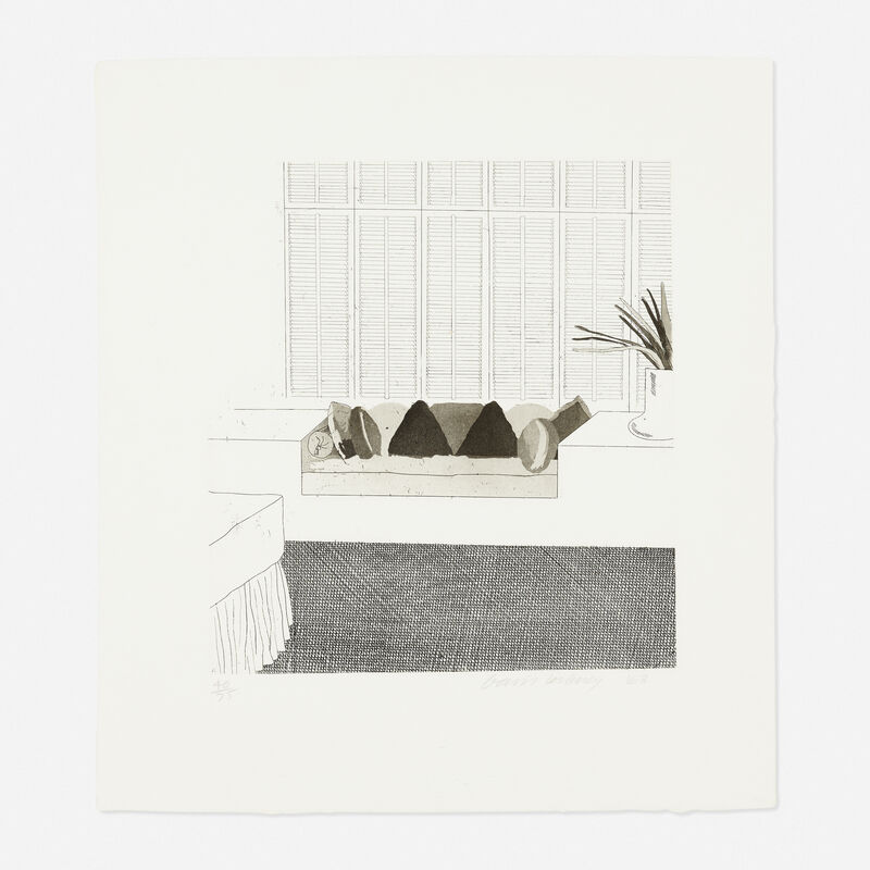 David Hockney, ‘Cushions’, 1968, Print, Etching with aquatint on wove paper, Rago/Wright/LAMA
