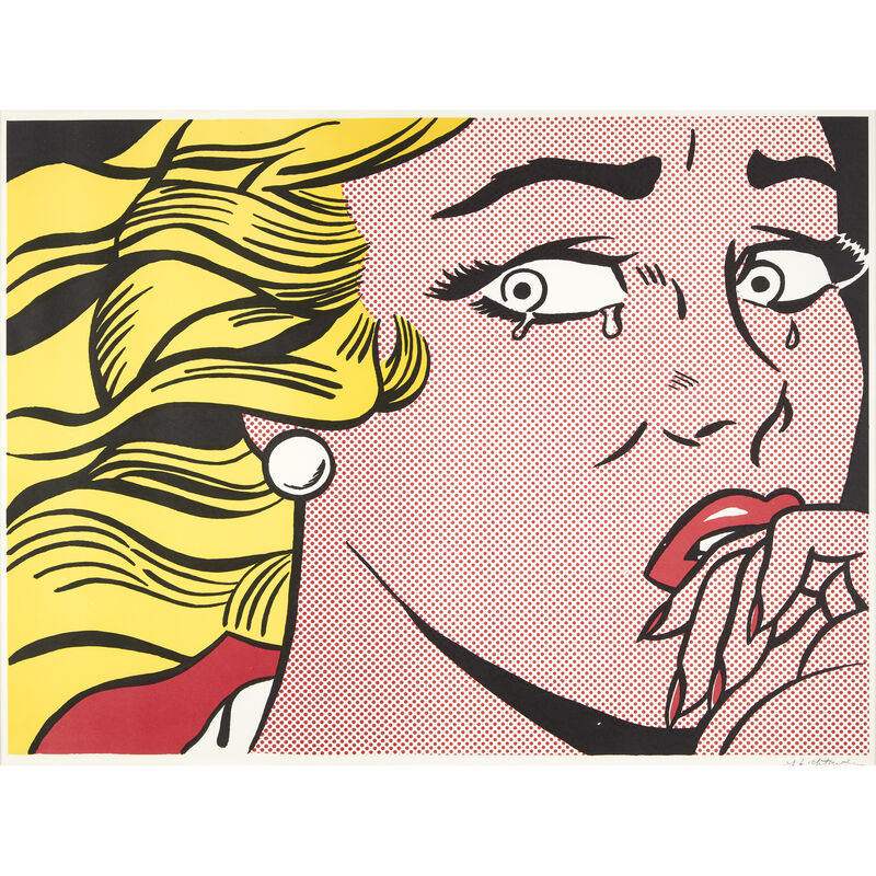 Roy Lichtenstein, ‘Crying Girl’, 1963, Print, Color offset lithograph on lightweight, off-white wove paper, Freeman's