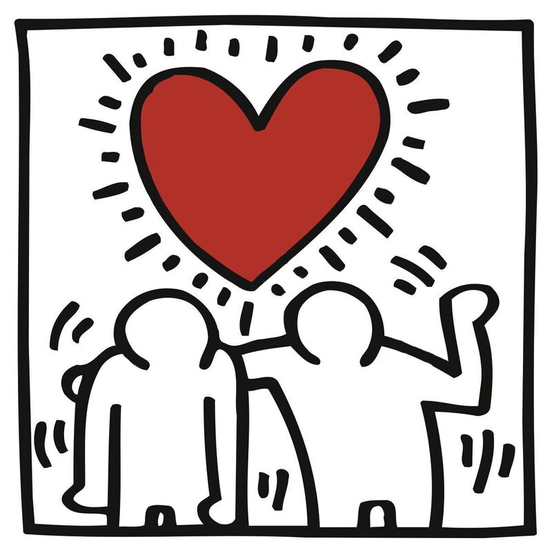 Keith Haring, ‘Untitled (Two Figures w/Heart)’, 2015, Reproduction, Pigment print on premium paper, Art Commerce