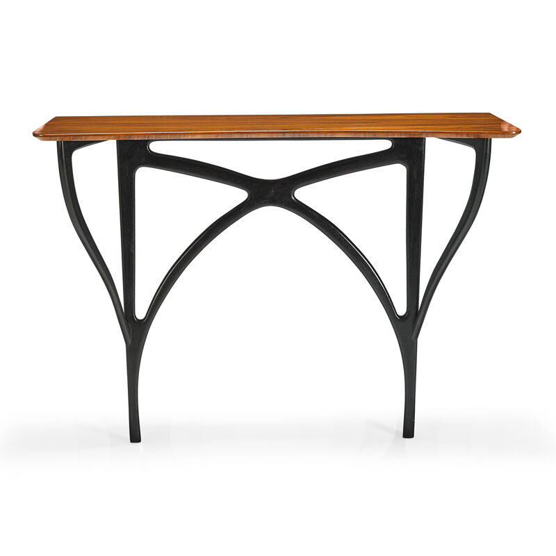 Artecasa, ‘Wall-mounting console table, Italy’, ca. 1950, Design/Decorative Art, Brazilian rosewood, ebonized walnut, Rago/Wright/LAMA