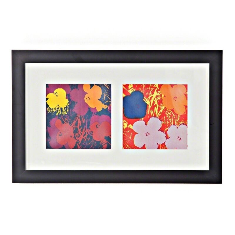 Andy Warhol, ‘Flowers (Two Individual Silkscreens)’, 1983, Print, Two (2) separate flower silkscreens, Alpha 137 Gallery Gallery Auction