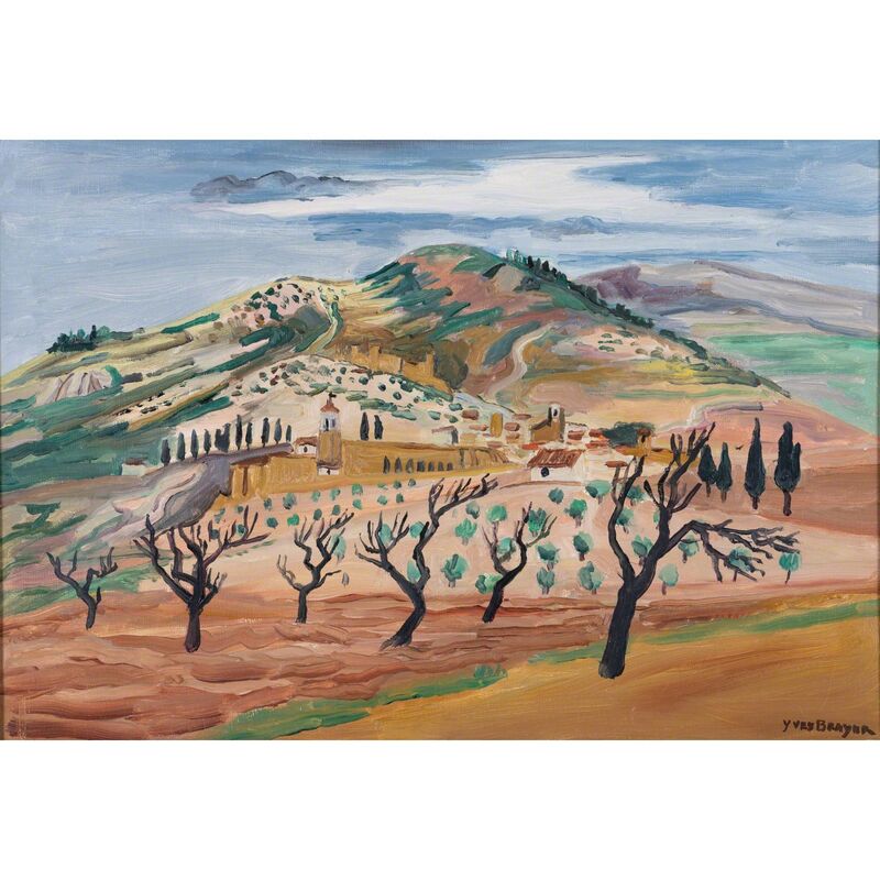 Yves Brayer, ‘Assisi landscape, Italy’, 1952, Painting, Oil on canvas, PIASA