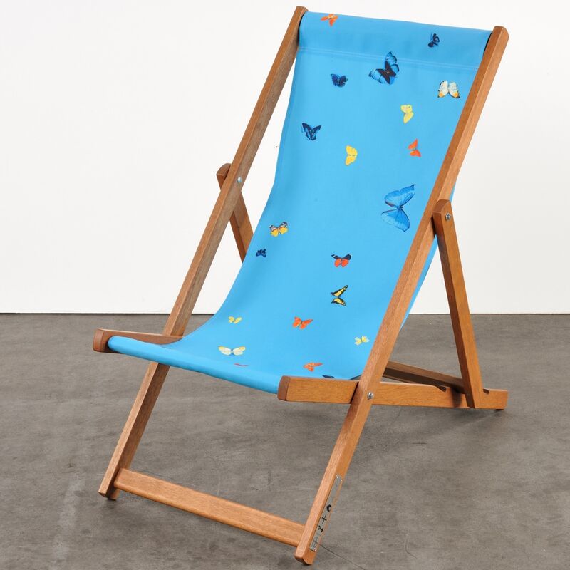 Damien Hirst, ‘Deckchair (Blue)’, 2008, Design/Decorative Art, Merpauh timber frame and sail cloth fabric, Weng Contemporary