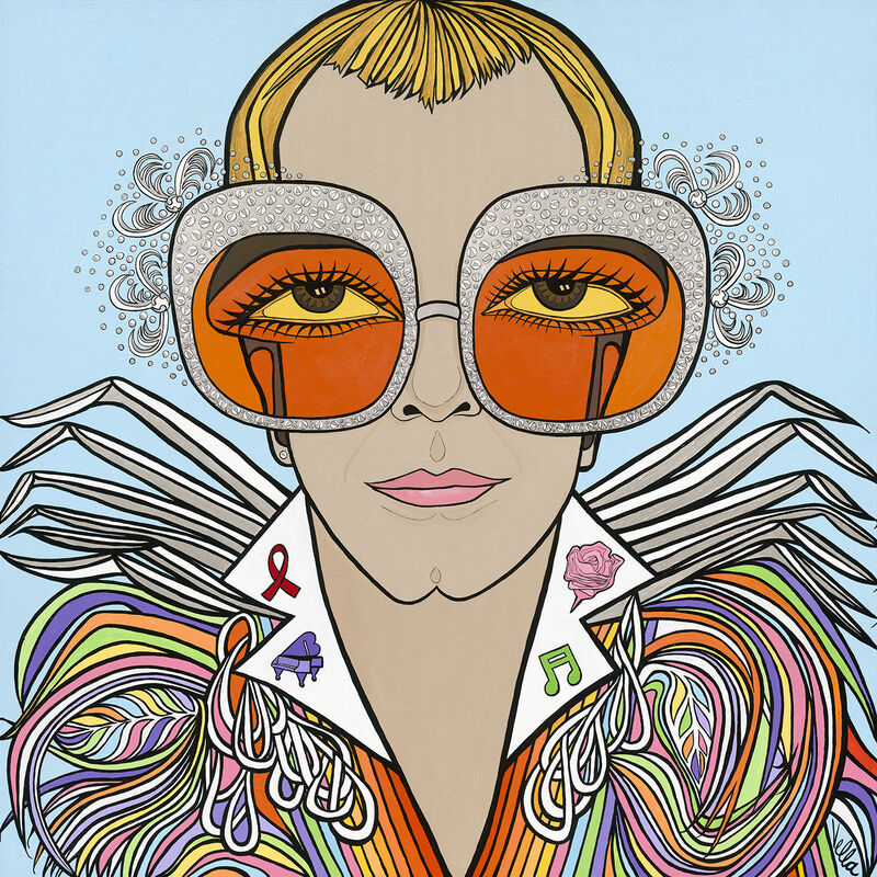 Michelle Vella, ‘Elton John “Rocketman”’, 2019, Painting, Acrylic on canvas, Michelle Vella