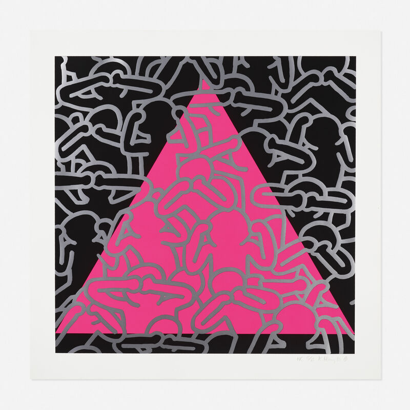 Keith Haring, ‘Silence Equals Death’, 1989, Print, Screenprint in colors, Rago/Wright/LAMA