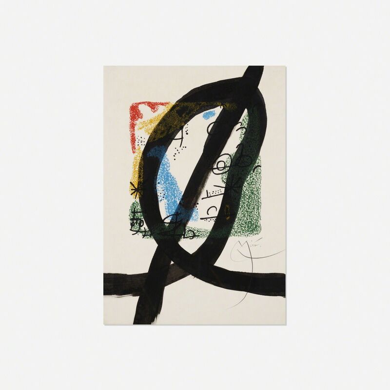 Joan Miró, ‘Les Essencies de la Terra (one plate)’, 1968, Mixed Media, Brush and ink over color lithograph on Japon nacr&#233; paper, Rago/Wright/LAMA