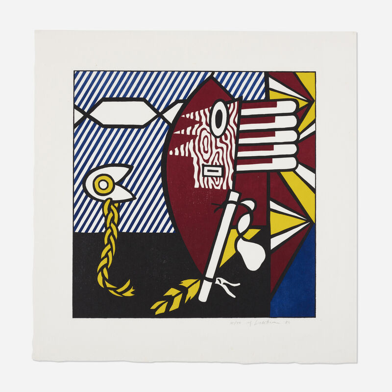 Roy Lichtenstein, ‘American Indian Theme I’, 1980, Print, Woodcut in colors on handmade Suzuki paper, Rago/Wright/LAMA