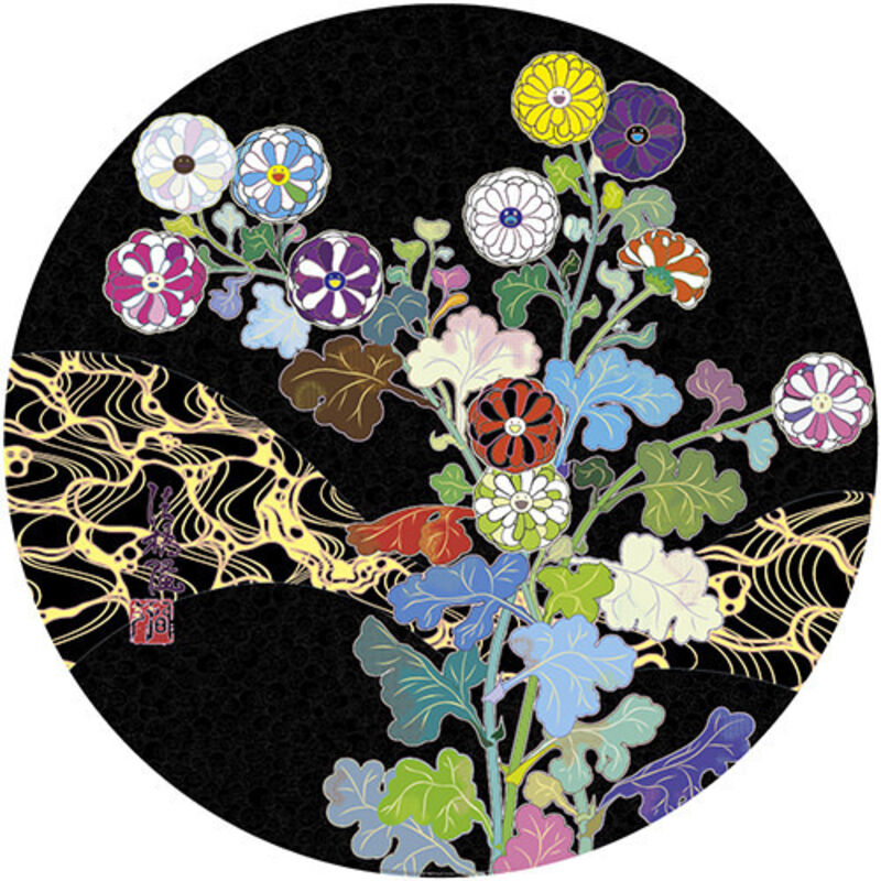 Takashi Murakami, ‘潤声 夜に光る草花 Kansei: Wildflowers Glowing in the Night’, 2014, Print, 4c offset + silver, Der-Horng Art Gallery