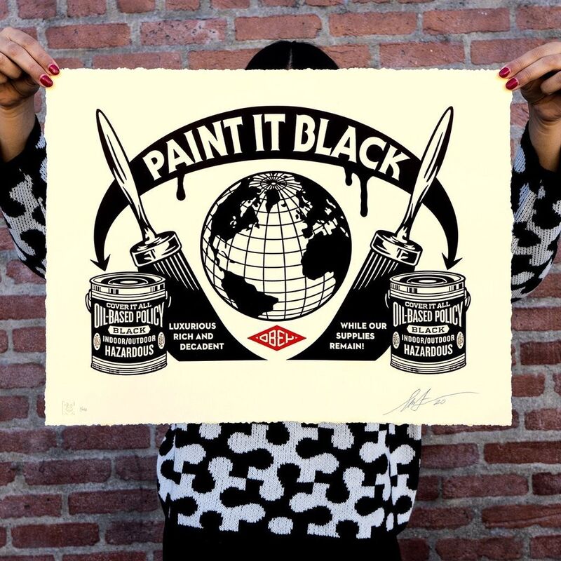Shepard Fairey, ‘Paint it Black’, 2020, Print, Fine Art Print, Art Gallery Arterego