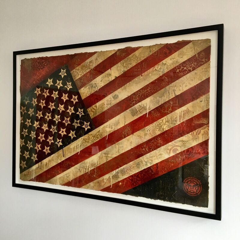 Shepard Fairey, ‘Flag’, 2010, Drawing, Collage or other Work on Paper, HPM, Galerie C.O.A