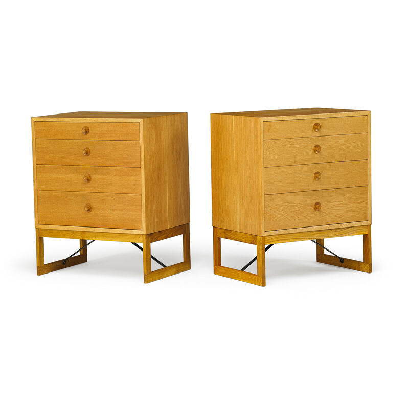 Börge Mogensen, ‘Pair of dressers, Sweden’, 1950s, Design/Decorative Art, Oak, patinated steel, Rago/Wright/LAMA