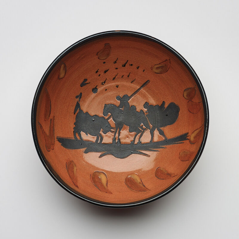 Pablo Picasso, ‘Picador (Bullfighter)’, 1953, Design/Decorative Art, Red earthenware turned bowl, painted in black with coloured engobe and partial brushed glaze., Phillips