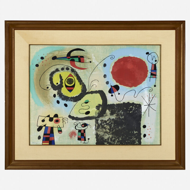 Joan Miró, ‘Centennaire pour l'imprimerie Mourlot’, 1953, Print, Lithograph in colors on Arches, Rago/Wright/LAMA