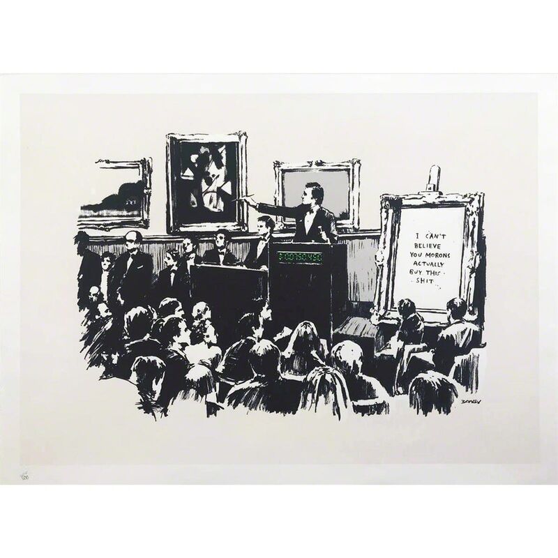 Banksy, ‘Morons’, 2007, Print, Screenprint on paper, The Drang Gallery