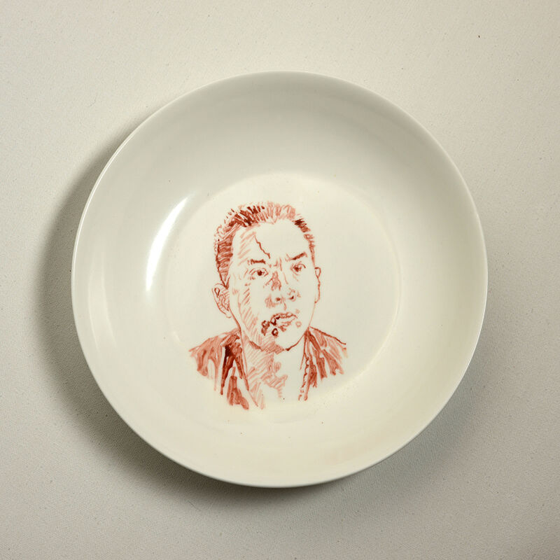 Chow Chun Fai 周俊輝, ‘Election, “Eat the Spoon too", Dish 1’, 2021, Sculpture, Porcelain, Karin Weber Gallery