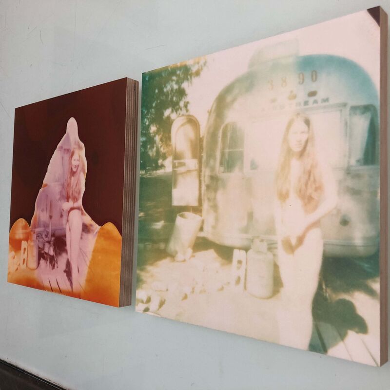 Stefanie Schneider, ‘In front of Trailer’, 2005, Photography, 2 Analog C-Prints, hand-printed by the artist on Fuji Crystal Archive Paper, based on 2 original Polaroids, mounted on Wood with matte UV-Protection, Instantdreams