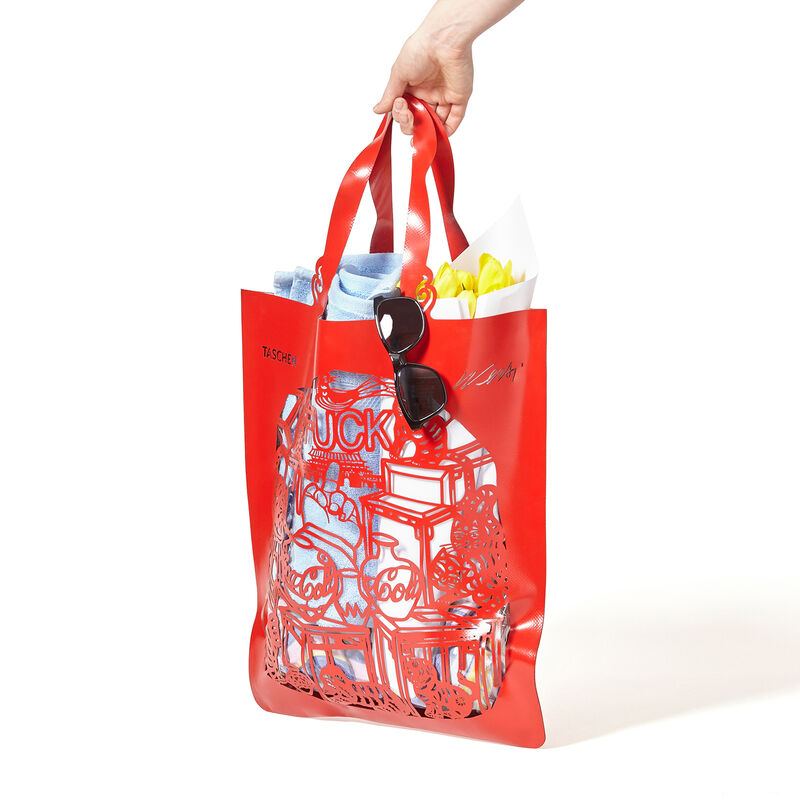 Ai Weiwei, ‘The China Bag (Cats & Dogs) Bag’, 2020, Fashion Design and Wearable Art, Red PVC bag with transparent inlay, Artware Editions