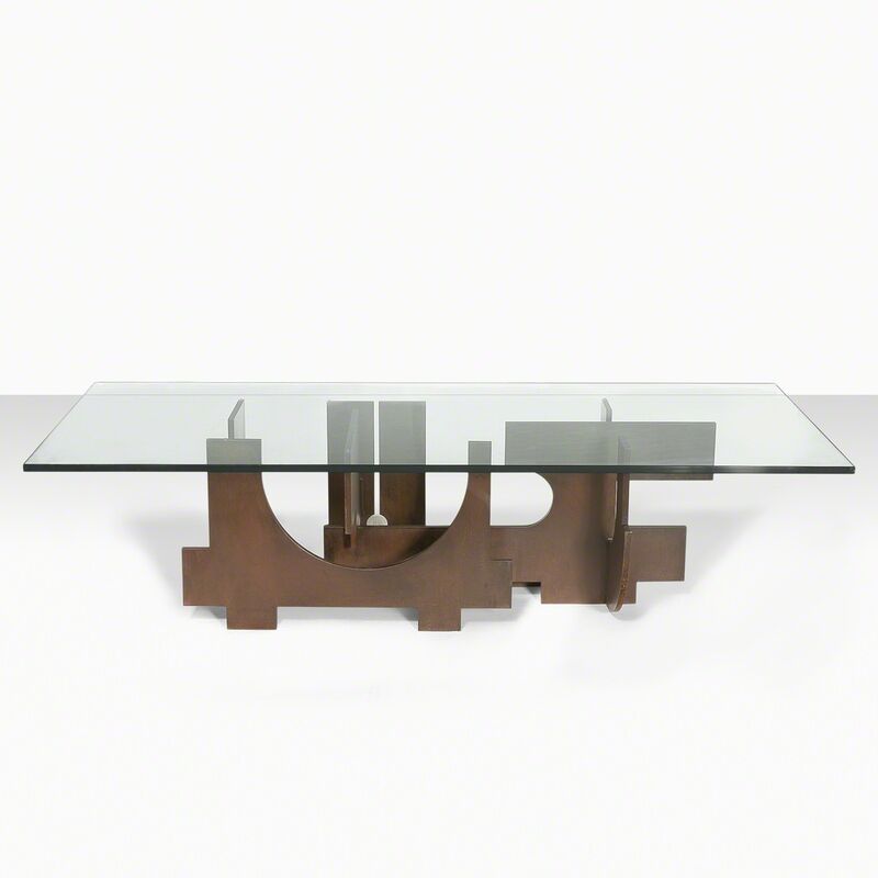 Marino di Teana, ‘Coffee table "Cité Avenir"’, 1960, Design/Decorative Art, Steel with black patina and glass top, Galerie Loft