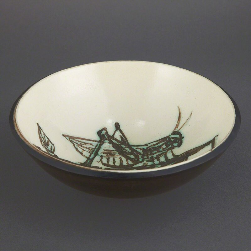 Pablo Picasso, ‘Grasshopper Sur Une Branche (A.R. 258)’, 1955, Other, Painted and partially glazed white ceramic bowl, Doyle
