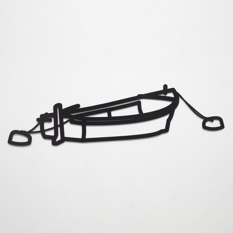 Julian Opie, ‘Boat 3, from Nature 1 (C. 288)’, 2015, Sculpture, Aluminium profile with inset hanging fixing, powder-coated in satin black., Phillips