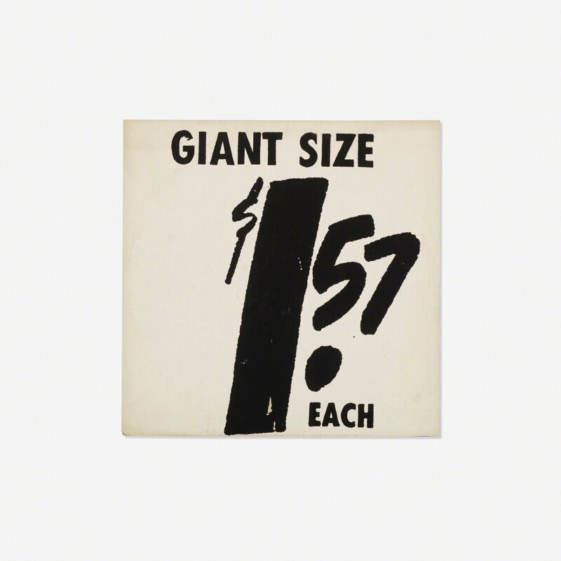 Andy Warhol, ‘$ 1.57 Giant Size’, 1963, Print, Screenprint on coated record cover stock album cover, vinyl, Rago/Wright/LAMA