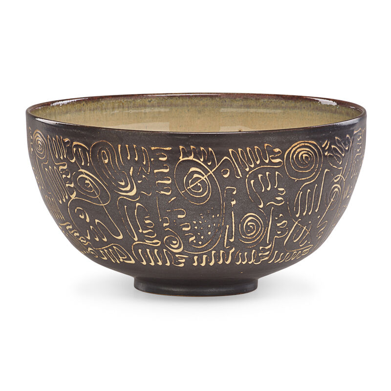 Edwin Scheier, ‘Large and early bowl with abstract design’, Design/Decorative Art, Glazed earthenware, Rago/Wright/LAMA